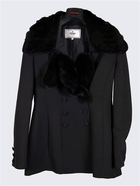 fendi rabbit fur coat|fendi fur jacket women's.